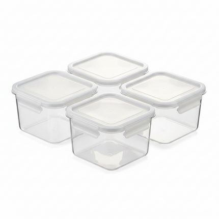Plastic Container Square Set of 4