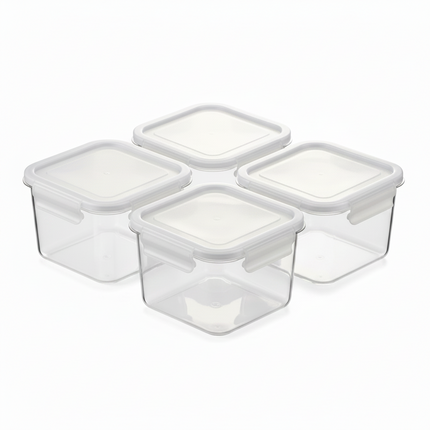 Plastic Container Square Set of 4