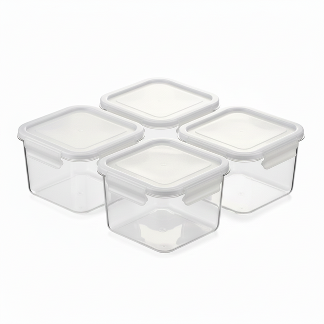 Plastic Container Square Set of 4