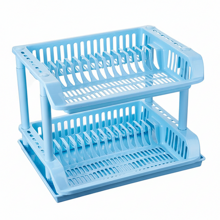 Plastic Dish Drainer Double with Tray