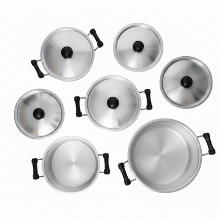 Aluminum Heavy Boiler 16/24cm 5pcs Set Polished with Lid