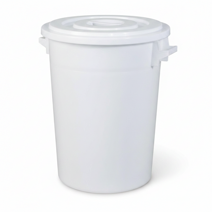 Rubbish Bin 140L Plastic White