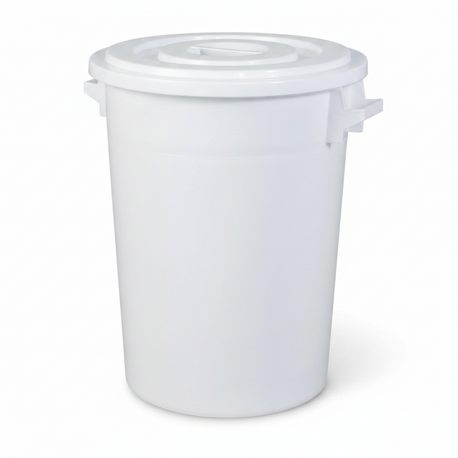Rubbish Bin 140L Plastic White