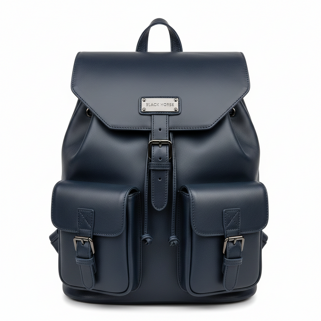 Black Leather Backpack