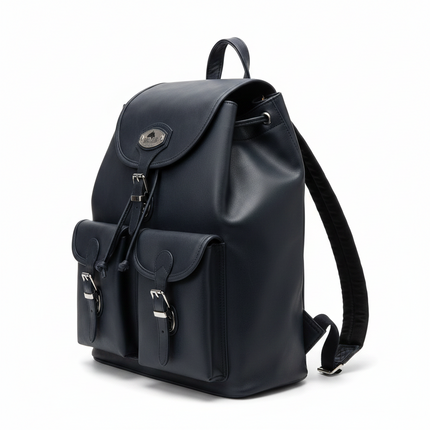 Black Leather Backpack
