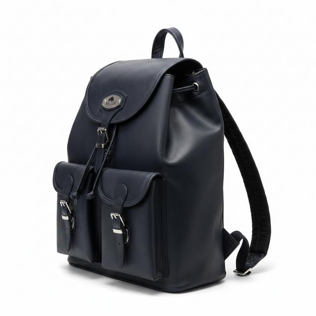 Black Leather Backpack