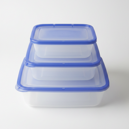 Container Plastic Rectangular 3pcs