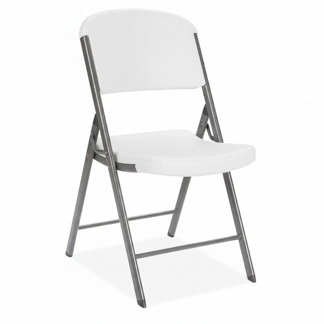 Heavy Duty White Folding Chair