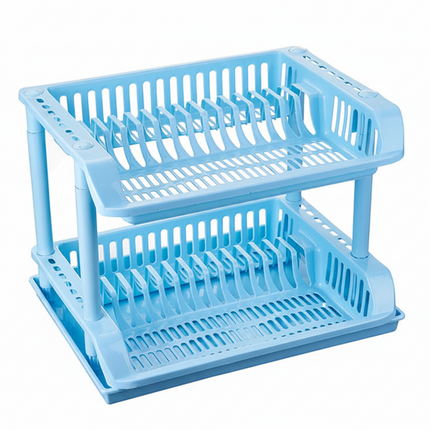 Plastic Dish Drainer Double with Tray