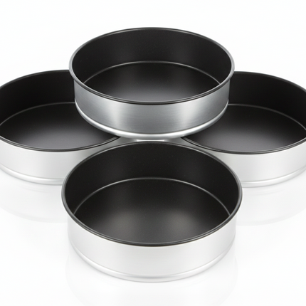 Cake Tin Non-Stick Round 8/10" 3pc Set
