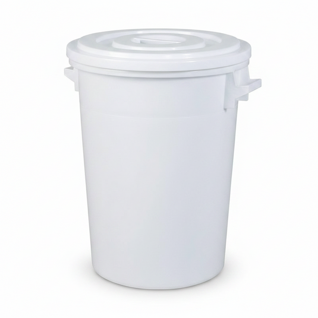 Rubbish Bin 140L Plastic White