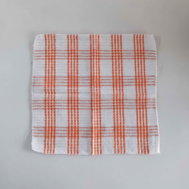Kitchen towel flat lay top-down view
