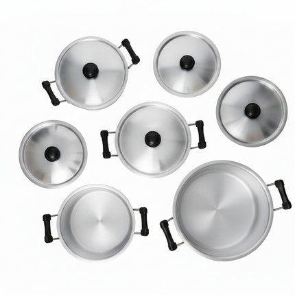 Aluminum Heavy Boiler Set - Overhead View