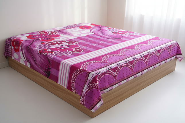 Magenta Floral Bedsheet