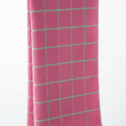 Pink Grid Towel 38x64cm