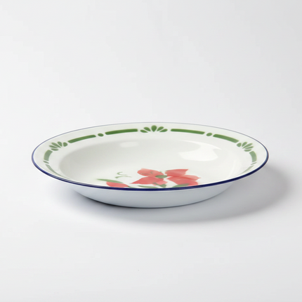 Plate Enamel Flowery 26cm
