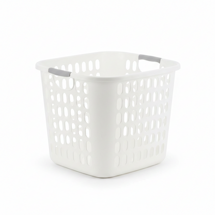 Laundry Basket Square White Quality