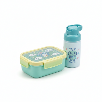 Lunch Box Plastic with Water Bottle