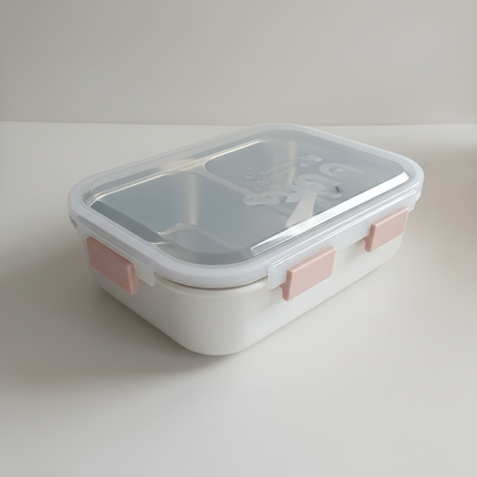 Lunch Box SS 2 Compartment Plastic