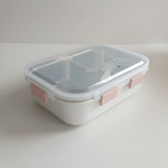 Lunch Box SS 2 Compartment Plastic