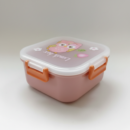 Lunch Box Plastic Square Lock Lid