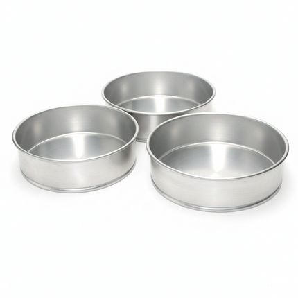 Cake Tin Aluminium Round 8/10" 3pc Set