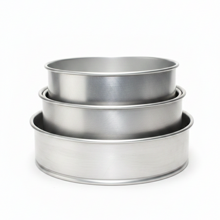 Cake Tin Aluminium Round 8/10" 3pc Set