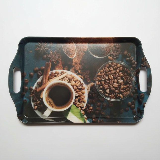 Plastic Tray Flowery Small