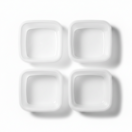 Plastic Container Square Set of 4