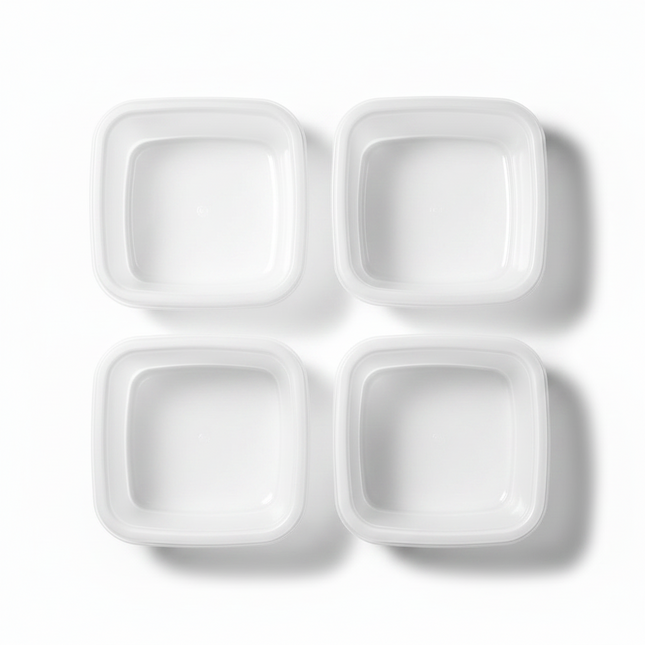 Plastic Container Square Set of 4