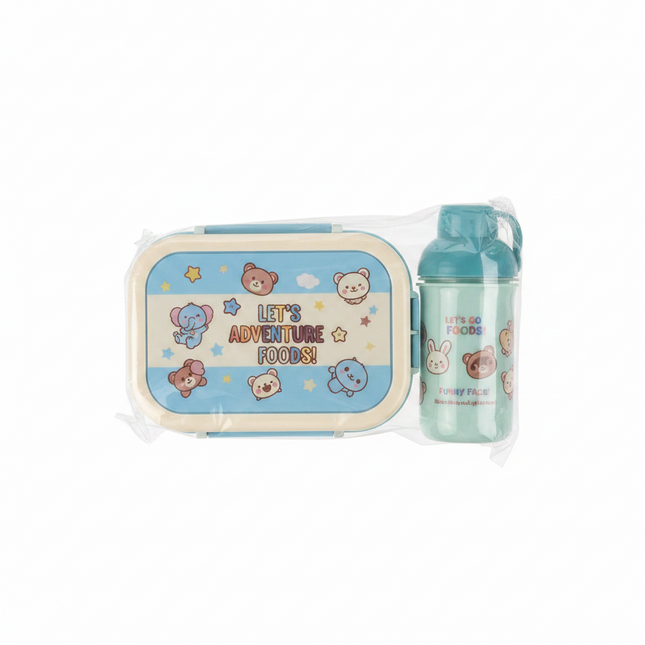 Lunch Box Plastic with Water Bottle