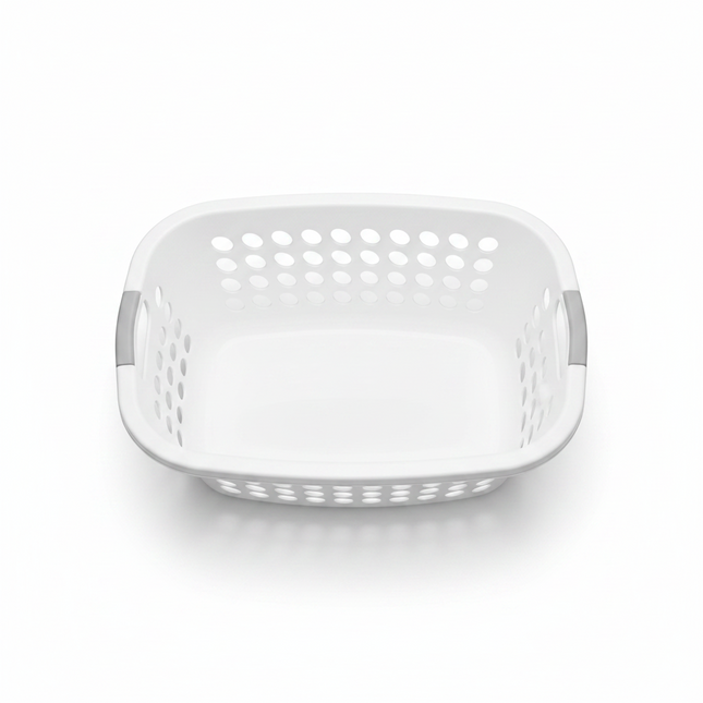 Laundry Basket Square White Quality